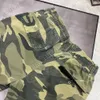 mens denim cargo shorts Island pants camouflage pattern summer casual board beach shorts thigh pants vintage loose shorts brand badge cargo short jeans big pockets