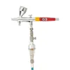 Nasedal Airbrush Gravity Dualaction Spray Gun 9ccペイントネイルメイクタトゥーアートDIYツール02mm05mm 240408