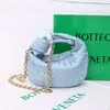 Mała torba 2024 Botteage Venetas Bags Designer kasetowy Jodie oryginalna skórzana torebka torba Summer Nowy tkanin Knot Handheld Crossbody Lekkie SXO2