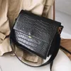 Sacs à bandoulins European Fashion Simple Women's Designer Handsbag 2024 Qualité Pu Leather Femmes Tote Bag Alligator