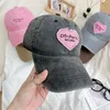 Visors Hip Hop Women Baseball Cap lavage Vintage Y2K Love Heart Lettre brodée Snapback Caps Streetwear Suncreen Sun Hat Visor