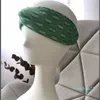 Bomull stickad pannband för kvinnor designer flickor rosa grön blommor tryckt turban sport yoga hårband retro headwraps huvud halsduk gåva
