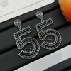 Luxury Drop Earrings Designer Letter C Charm Number 5 Dangle Earrings 18K Gold 925 Silver Plated Ear Stud for Women Wedding Party Jewelry Accessories