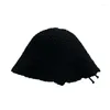 Berets Girls Tieners haken emmer hoed met bowknot stickers vrouw strow weaving floppy zomer lente camping zon