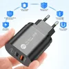 2024 QC3.0 PD 20W Fast Charger Type-C USB Laddningshuvud för Samsung iPhone-telefon Huawei Xiaomi Apple iOS Android Applied Quic 5V 4A för