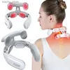 Electric massagers Neck massager 4 head and neck protection heating machine Breathing light vibration thermal compression spinal machine Y240425
