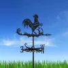 Rooster Cock Wheervane Silhouette Art Black Metal Chicke Wind Veles Outdoor Decoration