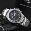 Girard Wrist Watches for Men 2024 Mens Watches 6針ダイヤルワーククォーツウォッチ高品質のトップクロノグラフクロックスチールベルトファッションGPモントレ