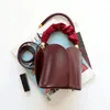 ドローストリングウベリン2024ミニバケットバッグ女性ソリッド本革女性クロスボディバッグフラワーシェイプラグジュアリートートハンドバッグ財布