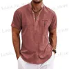 Herrt-tröjor Vintage-skjortor för mens korta slve tops Cross grafiska kläder varje dag enkla t-shirts överdimensionerade skjortor man male blus 2023 T240419