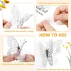 12pcs Moda 3d Hollow Butterfly Creative Wall Stick para adesivos DIY Decorações de arte modernas Presente 240410