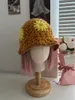 Berets Women Spring Summer Daisy Flower Flower Hand Hook Bucket Hat Temale Female Sweet Contraving Color Seaside Pot