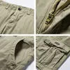 Shorts masculinos de verão masculino multi -bolsões de algodão shorts de algodão homens moda short rápido shorts secos homens ao ar livre shorts militares respiráveis macho quente 240419 240419