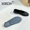 Casual Shoes Designer For Women 2024 Leather Ballet Flats Luxury Black High Quality Mary Janes Ballerina Comfortable Woman