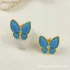 Womens Top Grade Vancelfe Original Designer Earrings S Silver Needle Earrings Elegant Luxury Zircon Butterfly Earrings with Copper Jewelry with Logo