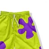 Men's Shorts 2024 Summer Loose Plus Size Sports Pants 3D Printed Cartoon Character Cute Beach Wear Adjustable Waist Selling