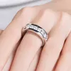 Кольцо для солятерии Anujewel 4 мм Moissanite Frong Band Кольцо S925 Серебряное серебро Moissanites Eternity Band Кольцо мужчины мужчины кольцо ювелирные украшения оптом D240419