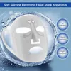 Ansiktslyftningsvibration Massager Electronic EMS Mask Face Brighten Mask Beauty Machine Skin Fuktighet Anti Wrinkle Mask 240407