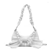 Umhängetaschen Designer Bogenform Perle Unterarmtasche Leder Falten -Wolke kleine Tasche 2024 Frauen Handtasche Sack ein Haupttrend