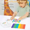 Puzzle 3d kids kids arcobaleno puzzle giocattoli montessori color sensoriale pensiero logico giochi abbinati per bambini i primi giocattoli in legno educativo 240419