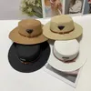 Chapéus de balde de grife para mulheres Chapéu de palha de luxo Chapéus largos de moda Moda Mã