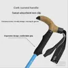 120 cm Fibre de carbone Stick Stick Télescopique Télescopique 3 Sesection Lock extérieur pliant Polonais de trekking léger Treking 240412