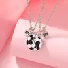 Kedjor Fashion Soccer Magnetic Necklace For Men Kvinnor Sportig stil Fotboll Friendship Pendant Splicing Party Gift 2024