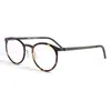 Lunettes de soleil Frames Vintage Titanium Round Eyeglasses Cadre Unisexe Dan Design Screwear Lunes 9704 Men de MyPia Prescription pour hommes