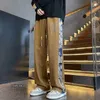 Męskie spodnie Y2K swobodne szary jogging kombinezon wiosna luźne szare workowate spodnie do sportów streetwearnych hip -hopowych