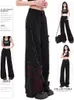 Jeans féminins WCFCX Studio noir baggy harajuku y2k pantalon de jean coréen