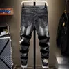 Jeans masculinos Jeans para homens CRUPAS CRUPAS COM PALTAS DE COWBOY PRAFICO DE HIP PRAFICAL DE HIP BLACK PLANÇAS 90S STRTWAWH