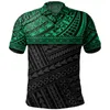 Men's Polos Polysian Tribal Pattern Polo Camisa Polo para homens Impressão 3D Mangas curtas T-shirt Botão de verão Hawaiian Street