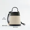 Drawstring Casual Canvas Bucket Bag Barrel-shapde Women's Handbags Designer Brands Shoulder Crossbody Bags For Women 2024 Small Clutch Flap