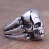 Skull Fashion Hand Decoration Punk Style Mens Ald Pierścień spersonalizowany