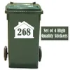 4pcs Custom Duffbish Trash Can Wheelie Bin House Numéro House Stickers Decal Garage Home Decor 240419