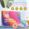 H70M Bubble Bad Bad Bombe Pack Geschenkbadesalzkugeln ätherische Ölbad Bomben zum Feuchtigkeitsspenkel Fizzy Spa Bad Bubble Bombe Aromatische Geruch D240419