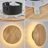 Wall Lamps Creative Wood Mount Lamp Sconce Decor For Home Living Room Bedroom Loft Stairway Light Mirror LED Lighting Bathroom Fixture