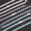 Smycken 12mm Flip Buckle Colorful Zircon Rock Sugar Chain Halsband Trendiga varumärke Personlig hiphop-mens och kvinnors armband