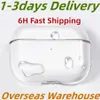 USA Stock voor Apple AirPods Pro 2 2e generatie AirPod 3 Pro -hoofdtelefoonaccessoires Solid TPU Siliconen Beschermende oortelefoon Cover draadloze oplaadschokbestendige kast