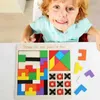 Puzzles 3D 3 en 1 puzzle en bois jouet couleur cognition cognition Brain Games pour enfants en bois puzzles tangrams for kids kildren 240419