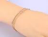 Link Armbänder Titan aus Edelstahl Drei Goldfarben Armband Mode Böhmenschichten Perlenkette für Frauen B21082