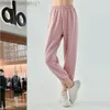 Desginer Alooo Yoga Aloe Pant Autumn/winter Sports Womens Soft Glutinous Air Layer Leggings Dance Training Loose Relaxed Pants