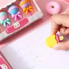 Decoratieve bloemenpakket van 16 Candy Donuts Pencile gummen ijspuzzelvoedsel voor feestbenodigdheden Gunsten beloning Gift