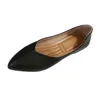 Scarpe casual 2024 Black Women's Punte Punte Flat Back Bath Back Single PU Office Women Party Zapatos