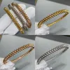 Designer Versatile Carter Bullet Head Bracelet Gold Second Generation High Quality Couple Rivet Colorless and Stylish 22D5