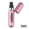 5 ml de carga inferior Perfume reabastecido Recipiente de líquido Recipiente de líquido Distribuidor de spray Pressione Pressione Pressione Viagem portátil