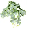 Dekorativa blommor Fake Shamrock Stem Decor Artificial Leaf Flower Arrangement Bouquet Green Spring Decorations Outdoor