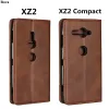 Portefeuille Étui en cuir pour Sony Xperia XZ3 XZ2 Compact Flip Case Carte Holster Magretic Assatraction Cover Wallet Case de portefeuille