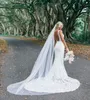 Romantic One Layer Bridal Veils For Wedding Solid White Ivory Tulle Long Veil With Comb Bride Hair Accessories Veils CL3495