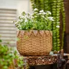 Vases Rattan-like Cement Flower Pot Personalized Plant Decorative Flowerpot Set Balcony Garden Basin